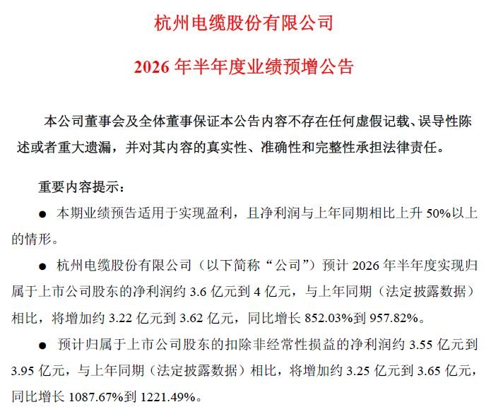 算力浪潮引爆光纤赛道!杭电股份上半年扣非净利最高预增超12倍,昔日“减值包袱”大反转成“利润奶牛”
